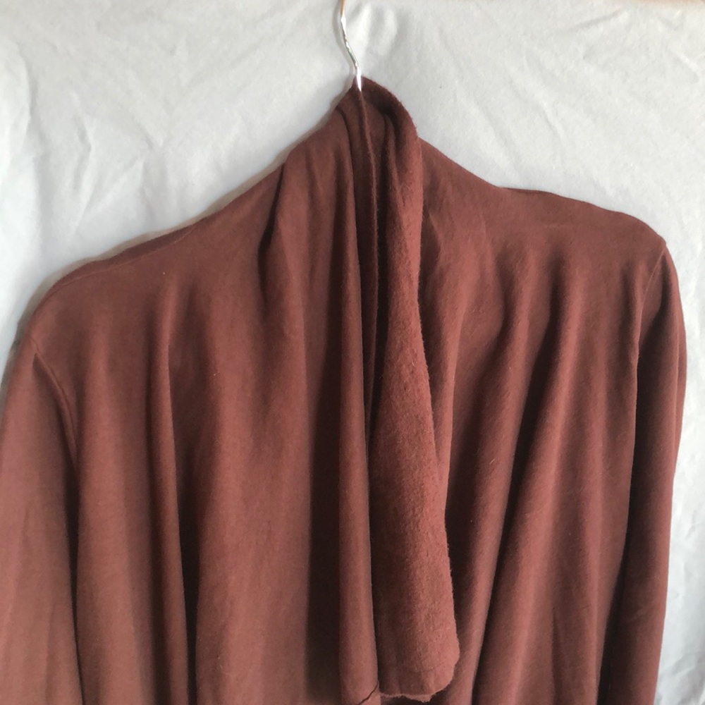 100% organically grown Open baby fleece brown coat